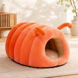 Caterpillar Pet Bed orange lifestyle